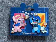 Disneyland Paris pin 2025 Angel and Stitch pin DLP pin Parisian style pin set
