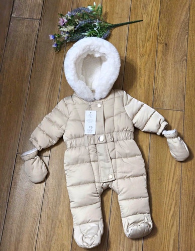 Fred flo beige quilted hooded - beige,