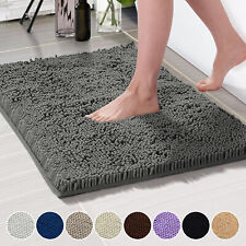 Non Slip Bath Mat Water Absorbent Shower Mats Machine Washable Bathroom Rug UK