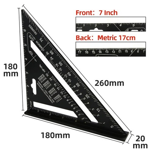 Triangle ruler 7inch - ruler,