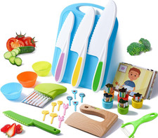 Kids Safe Knife Set for Toddlers Real Cooking - Toddler Knives Sets Kitchen Tool