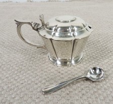 Vintage Mappin & Webb Silver Plate Mustard Pot & Spoon - Thames Hospice