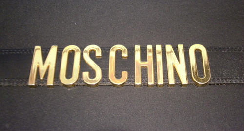 Moschino black leather - black, belt