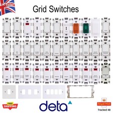 Deta Grid Switch White Plate