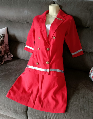 Air hostess outfit virgin - outfit, red