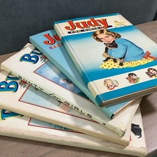 Bundle / Job Lot Bunty and Judy For Girls Vintage Annuals - 5 from 1960s