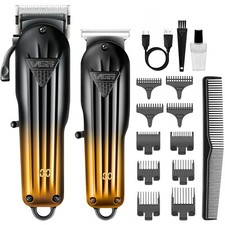 VGR Cordless Hair Clippers Set Beard Trimmer Men Electric Haircutting Machine