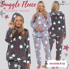 Ladies Hooded Star Print