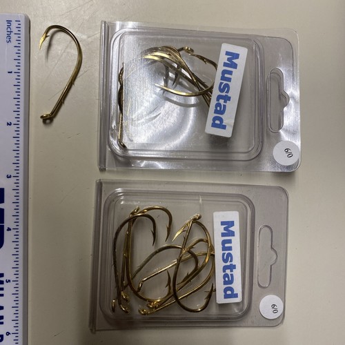 Mustad fish hooks - fish, hooks,barbed,