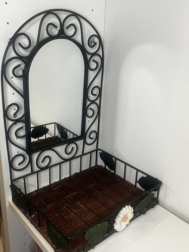 Vintage wrought iron daisy - iron,