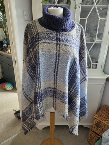 Ladies knitted poncho - knitted,