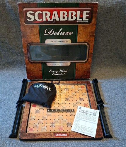 Rare scrabble deluxe boardgame - scrabble,