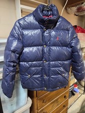 Boys 10-12 Ralph Lauren Polo Down Glossy Feather Jacket Coat Missing Hood