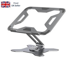 360° Rotation Laptop Stand, Adjustable. Aluminum Alloy. 10-14", Grey