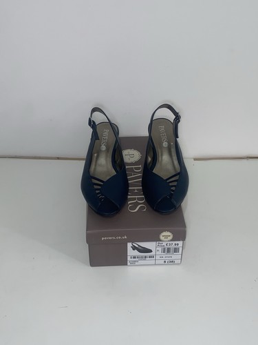 Pavers navy blue leather sling - pavers,
