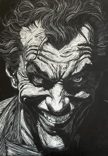 Original joker art pencil - art,