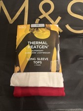 M&S Pack Of 2 Thermal Heatgen Long Sleeve Tops Size 20 BNWT