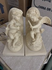 Pair Of Cherub Book Ends