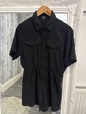 Boohoo Black Playsuit , Shorts