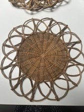 Woven Wicker Table mats 15”diameter Set Of 4