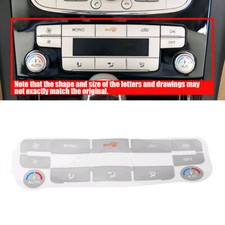 For Ford S-Max Mondeo AC Dash Button Repair Kit Decal Sticker Replacement Silver