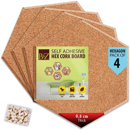 Cork tiles hexagon self - cork,