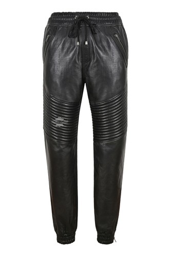 Men real leather trousers - men's,