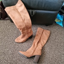 Ladies Womens Leather Knee