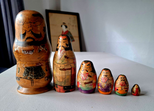 Rare set six antique - set,