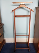 Vintage Italian Brevetatto gentlemans wooden valet butler stand.