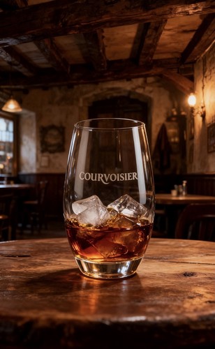 Courvoisier cognac glass new - cognac,