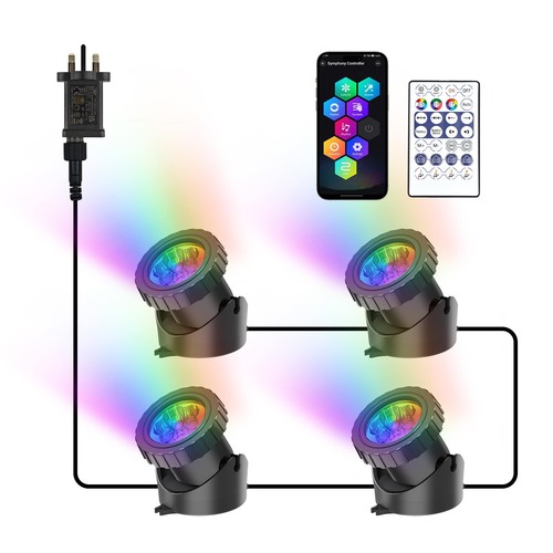 Natpow rgb pond lights ip68 - lights,