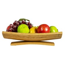 Oak fruit bowl with stand - oak,