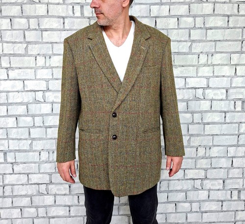 Vintage harris tweed khaki - ,