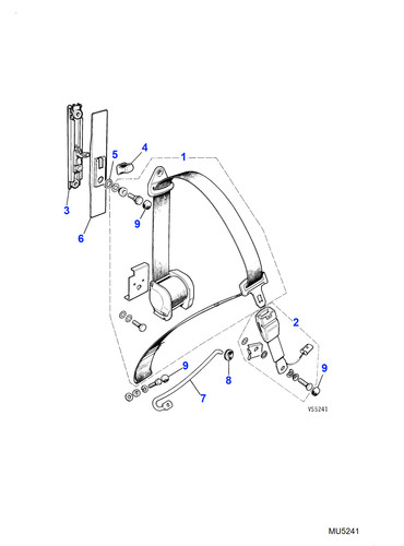 Jaguar seatbelt xjsc - xjsc, 3.6