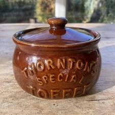Vintage Pearsons Of Chesterfield Thorntons Special Toffee Jar Oven Proof