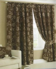 CURTAINS CHOCOLATE BROWN GOLD