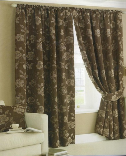 Curtains chocolate brown - curtains,