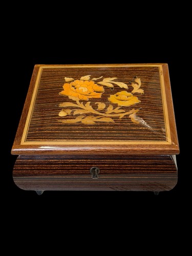 Vintage inlaid wood - inlaid, box