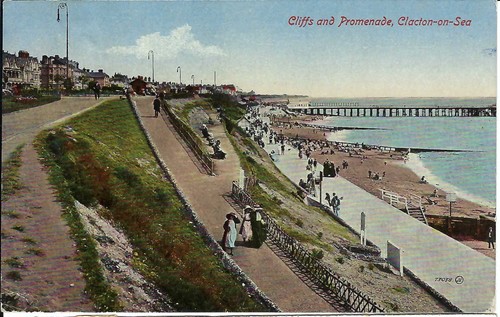 Postcard cliffs and promenade - cliffs,