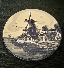 Vintage Delft Plate Blauw Blue