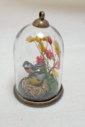 Doll house miniature bird - miniature, on
