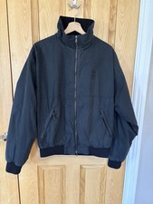 Bamford & Sons Men's Black Bomber Jacket Cotton Fleece Lined Medium M Italy