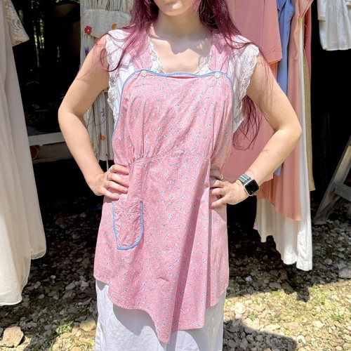 Antique 40s pink calico - no, tie