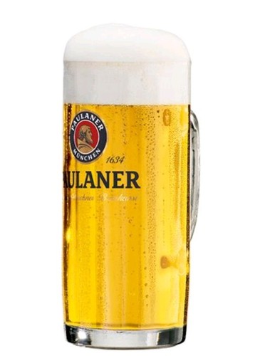 Paulaner beer glass tankard - glass,