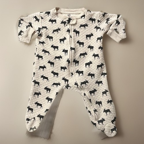 Baby quilted footed sleeper - quilted,