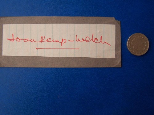 Joan kemp welch autograph - joan,