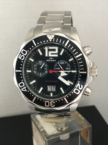 Rotary men chronograph black - men's,