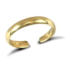 Gold Toe Ring 9ct Yellow Gold Plain Toe Ring - Easy Fit - 375 Toe Ring 