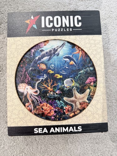 Sea animals wooden puzzle - sea,